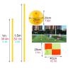 RENLXFI Athletic Equipment for Speed & Agility Training, Slalom Poles Coaching Sticks for Soccer Football Nd More, with Rubber Base Field Markers (Size : 1.5m/59.1in) view 3