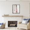 Stupell Industries Pink Surfboard on Coast Gray Framed Floater Canvas Wall Art Design by Sisi and Seb view 3