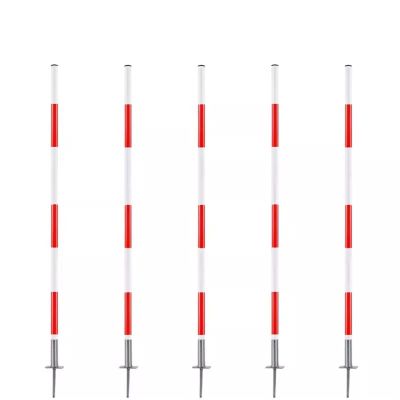 RENLXFI 1.2m/ 1.5m/ 1.8m Tall Agility Training Poles Kit, Stable Soccer Training Equipment with Plug-in Type Base, for Soccer and Lacrosse Drills (Size : 1.5m/59.1in)