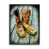 Stupell Industries Old Work Boots Photography Black Framed Giclee Art Design by Pat Cockrell view 1