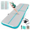 13ft Inflatable Gymnastics Tumbling Mat 4" Thick Air Tumble Track Gymnastics Training Mat with Electric Air Pump for Home Use/Tumble/Gym/Exercise/Training/Cheerleading/Yoga/Water(4M Green) view 1
