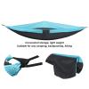JEOZBM Camping Hammock, Double Portable Lightweight Camping Swing, Tree Straps Swing Hammock Bed for Outdoor Backpacking Backyard Hiking(300-sky Blue Dark Grey) view 2