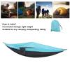 JEOZBM Camping Hammock, Double Portable Lightweight Camping Swing, Tree Straps Swing Hammock Bed for Outdoor Backpacking Backyard Hiking(300-sky Blue Dark Grey) view 3