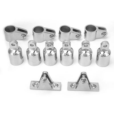 12 PCS Bimini Top Cap, Bimini Top Parts with Strong Corrosion Resistance, 316 Stainless Steel Marine Hardware for Sea Boats, Trucks, Trailers, Marine Parasol
