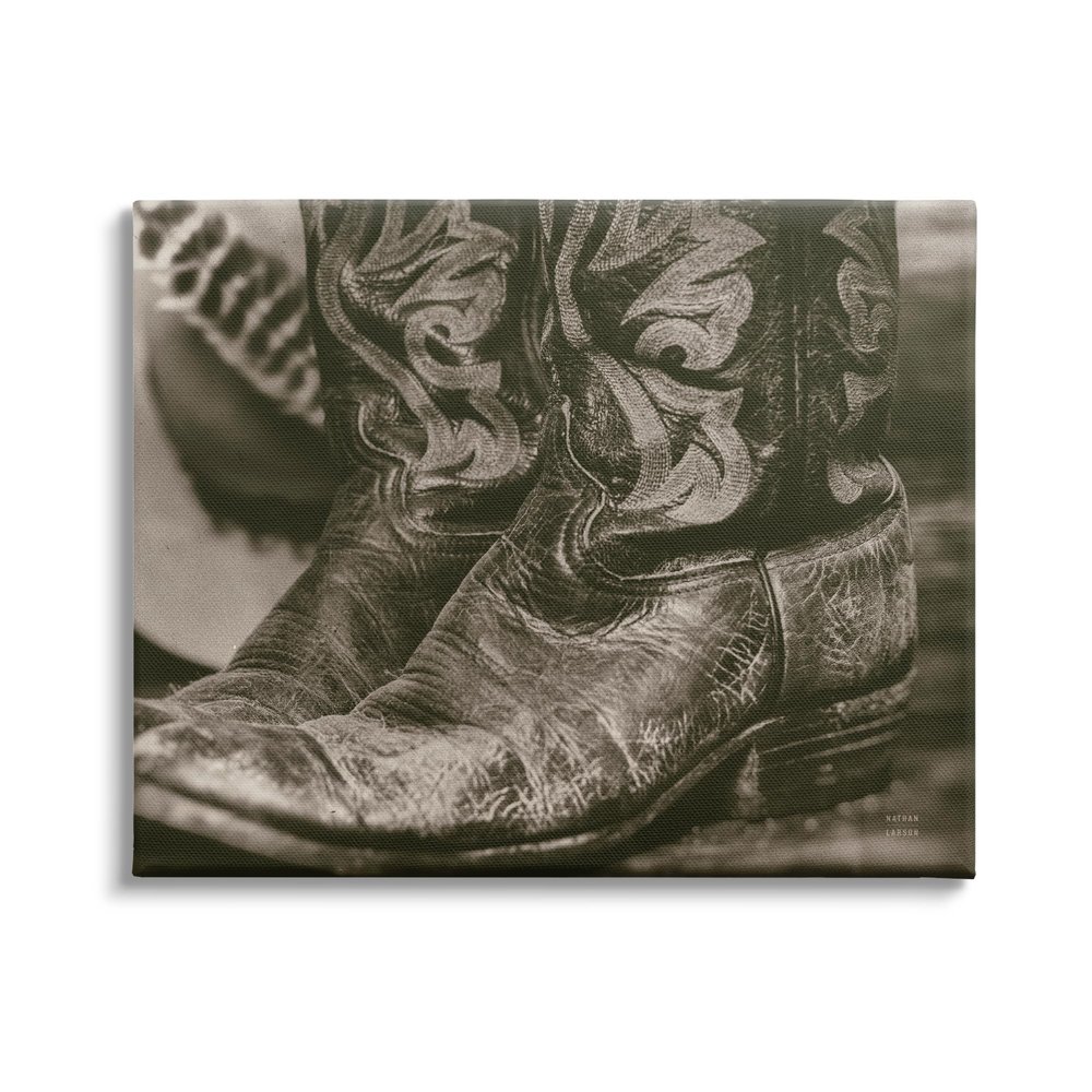 Stupell Industries Cowboy Boots Photography Canvas Wall Art Design by Nathan Larson