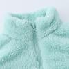 Toddler Solid Color Sleeveless Fleece Jacket Vest Boys Girls Fall Winter Coats Kids Hooded Outer (Light Blue, 4-5 Years) view 2