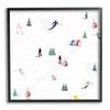 Stupell Industries People on Ski Slopes Black Framed Giclee Art Design by Ashley Singleton view 1