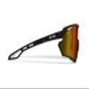 Bertoni Sport Cycling MTB Running Sunglasses for Men Women in TR90 100% UV Block mod. ALPHA (Matt Black/Shiny Black Gold Red Mirror Lens) view 3