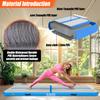13ft Inflatable Gymnastics Tumbling Mat 4" Thick Air Tumble Track Gymnastics Training Mat with Electric Air Pump for Home Use/Tumble/Gym/Exercise/Training/Cheerleading/Yoga/Water (4M Blue) view 4