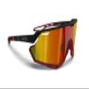 Bertoni Sport Cycling MTB Running Sunglasses for Men Women in TR90 100% UV Block mod. ALPHA (Matt Black/Matt Red Gold Red Mirror Lens) view 1