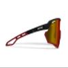 Bertoni Sport Cycling MTB Running Sunglasses for Men Women in TR90 100% UV Block mod. ALPHA (Matt Black/Matt Red Gold Red Mirror Lens) view 3