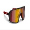 BERTONI Sport Cycling MTB Running Sunglasses for Men Women in TR90 Wide Antifog Lens mod. GEMINI (Matt Black/Shiny Red Gold Red Mirror Lens) view 1
