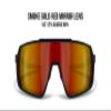 BERTONI Sport Cycling MTB Running Sunglasses for Men Women in TR90 Wide Antifog Lens mod. GEMINI (Matt Black/Shiny Red Gold Red Mirror Lens) view 2