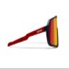 BERTONI Sport Cycling MTB Running Sunglasses for Men Women in TR90 Wide Antifog Lens mod. GEMINI (Matt Black/Shiny Red Gold Red Mirror Lens) view 3