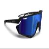 Bertoni Sport Cycling MTB Running Sunglasses for Men Women in TR90 100% UV Block mod. ALPHA (Matt Black/Shiny Black  Blue Mirror Lens) view 1