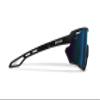 Bertoni Sport Cycling MTB Running Sunglasses for Men Women in TR90 100% UV Block mod. ALPHA (Matt Black/Shiny Black  Blue Mirror Lens) view 3