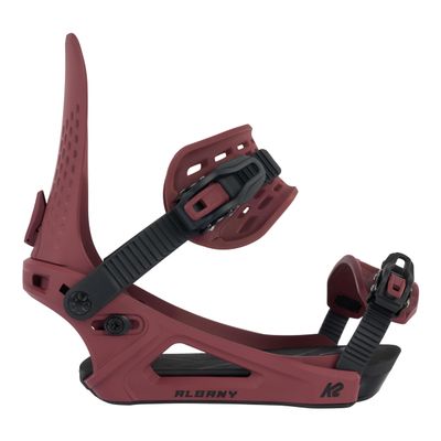 K2 Albany Womens Snowboard Bindings, S: 5-9, Maroon