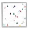 Stupell Industries People on Ski Slopes Gray Framed Giclee Art Design by Ashley Singleton view 1