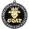 G.O.A.T. Shadow Medal Award, 2.75" Silver Trophy Medal 100 Pack view 2