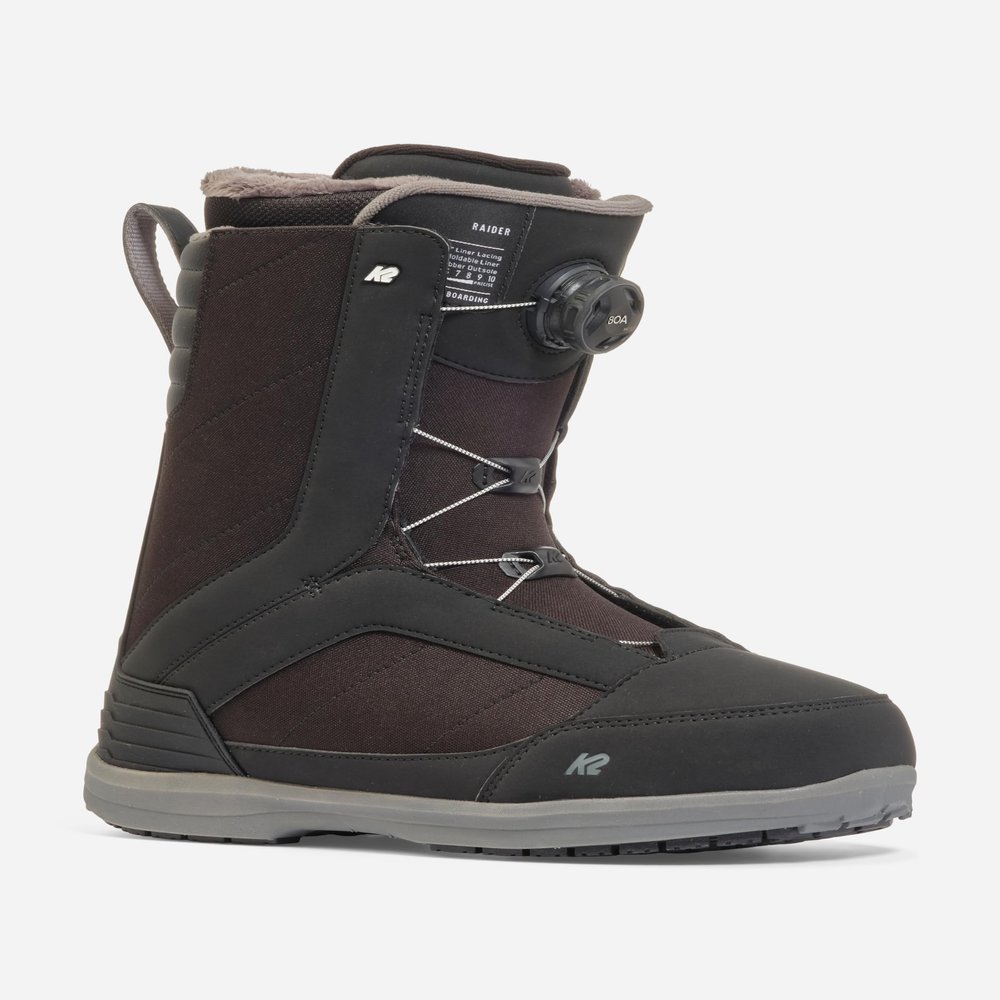 K2 Raider Men's Snowboard Boots, Black, 7