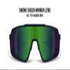 Bertoni Sport Cycling MTB Running Sunglasses for Men Women in TR90 Wide Antifog Lens mod. GEMINI (Matt Black/Shiny Black  Green Mirror Lens) view 2