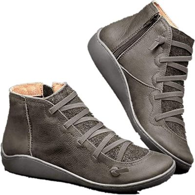 Ladmiple Cowgirl Boots Wide Calf Pink Women Cowgirl Cowboy Western Ankle Boots Round Toe Short Booties Fashion Classic Retro Casual High Top Combat Walking Shoes