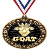 2.75" 1st Place G.O.A.T. Shadow Medal Award, Gold Trophy Medal 50 Pack view 1
