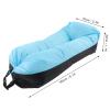 Haofy Inflatable Couch, 6.1ft Long Storage Bag Inflatable Sofa Oxford Fabric for Camping (Black and Blue) view 3