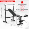 FIVESHOW Olympic Weight Bench, Bench Press Set with Squat Rack and Bench for Home Gym Full-Body Workout view 2