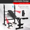 FIVESHOW Olympic Weight Bench, Bench Press Set with Squat Rack and Bench for Home Gym Full-Body Workout view 3