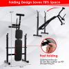 FIVESHOW Olympic Weight Bench, Bench Press Set with Squat Rack and Bench for Home Gym Full-Body Workout view 4