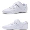 Fenlogft Girl & Youth White Soft Aerobics Shoes Cheerleading Sport Dance Shoes Training Cheer Shoes (White,5,Big_Kid,Big Kid) view 1