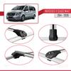 acpar Compatible with Mercedes V Class 3 (W447) 2014-2025 ACE-1 Car Roof Rack Cross Bar Grey Aluminium 3 Bars view 4