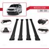 acpar Compatible with Mercedes Citan 2012-2021 (W415) Cross Bar Fly Model Car Roof Rack Cross Bar 4 Bars Black view 3