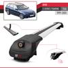 acpar Compatible with BMW 3 Series (E46) Touring 1999-2005 ACE-1 Car Roof Rack Cross Bar Grey Aluminium 3 Bars view 3