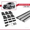 acpar Compatible with Mitsubishi Pajero (V80) 2007-2022 Cross Bar Fly Model Car Roof Rack Cross Bar 3 Bars Grey view 4