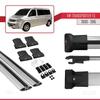 acpar Compatible with Volkswagen Transporter (T5) 2003-2015 Car Roof Rack Cross Bar FLY Model GREY view 4