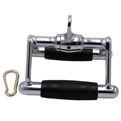 Rivotrance LAT Pull Down Bar,Rotating Press Down Bar,Tricep Rope,Strength Training Double D Row Handle Cable Attachment for Weight Workout,Cable Machine Accessories