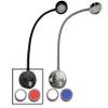 Wave One Marine Dual Color Gooseneck LED Chart Reading Light | Flexible Dimmable Sailboat Cabin Wall Map Boat Yacht RV Interior Night Lighting 12-24V Volt (Black | White & Red) view 1