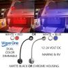 Wave One Marine Dual Color Gooseneck LED Chart Reading Light | Flexible Dimmable Sailboat Cabin Wall Map Boat Yacht RV Interior Night Lighting 12-24V Volt (Black | White & Red) view 2