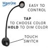 Wave One Marine Dual Color Gooseneck LED Chart Reading Light | Flexible Dimmable Sailboat Cabin Wall Map Boat Yacht RV Interior Night Lighting 12-24V Volt (Black | White & Red) view 3