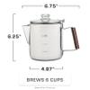 COLETTI Bozeman Percolator Coffee Pot  NO Aluminum or Plastic [6 cup] view 3