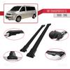 acpar Compatible with Volkswagen Transporter (T5) 2003-2015 Car Roof Rack Cross Bar Fly Model Black view 4