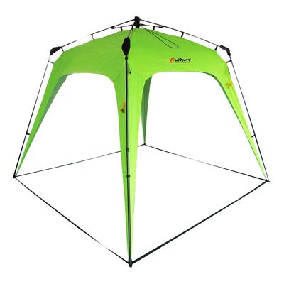 OUTDOORS PROFESSIONAL Canopy Pop Up Tent | Beach Tent | Sun Shelter UV+50 | Lightweight | Portable and Easy Setup| Included Sidewall | Ideal for Beach - Camping - Outside Event (98 x 74 Inches, Green)