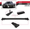 acpar Compatible with Nissan Navara 2004-2014 Cross Bar FLY Model Car Roof Rack Cross Bar 3 BARS BLACK view 4