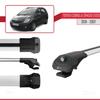 acpar Compatible with Toyota Corolla Spacio 2 (E120) 2001-2007 ACE-1 Car Roof Rack Cross Bar Grey Aluminium 2 Bars view 3