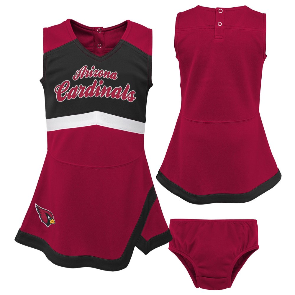 Outerstuff Girls Toddler Cardinal Arizona Cardinals Cheer Captain Dress with Bloomers