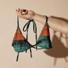 All-Over Print Recycled String Bikini top White view 3