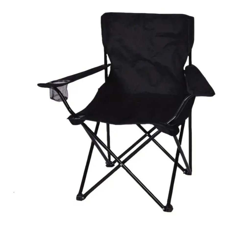 1pc Folding Lightweight Chair, Portable Durable Chair for Outdoor Patio Garden Beach Fishing (Black)