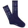 K.Bell Men's Charley Plaid Active Crew Sock 1 Pair Pack, Blue, Men's Shoe Size 6-12 view 1
